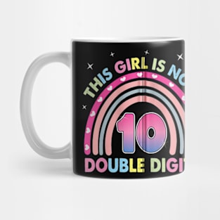 This Girl Is Now 10 Double Digits Tie Dye 10th birthday Mug